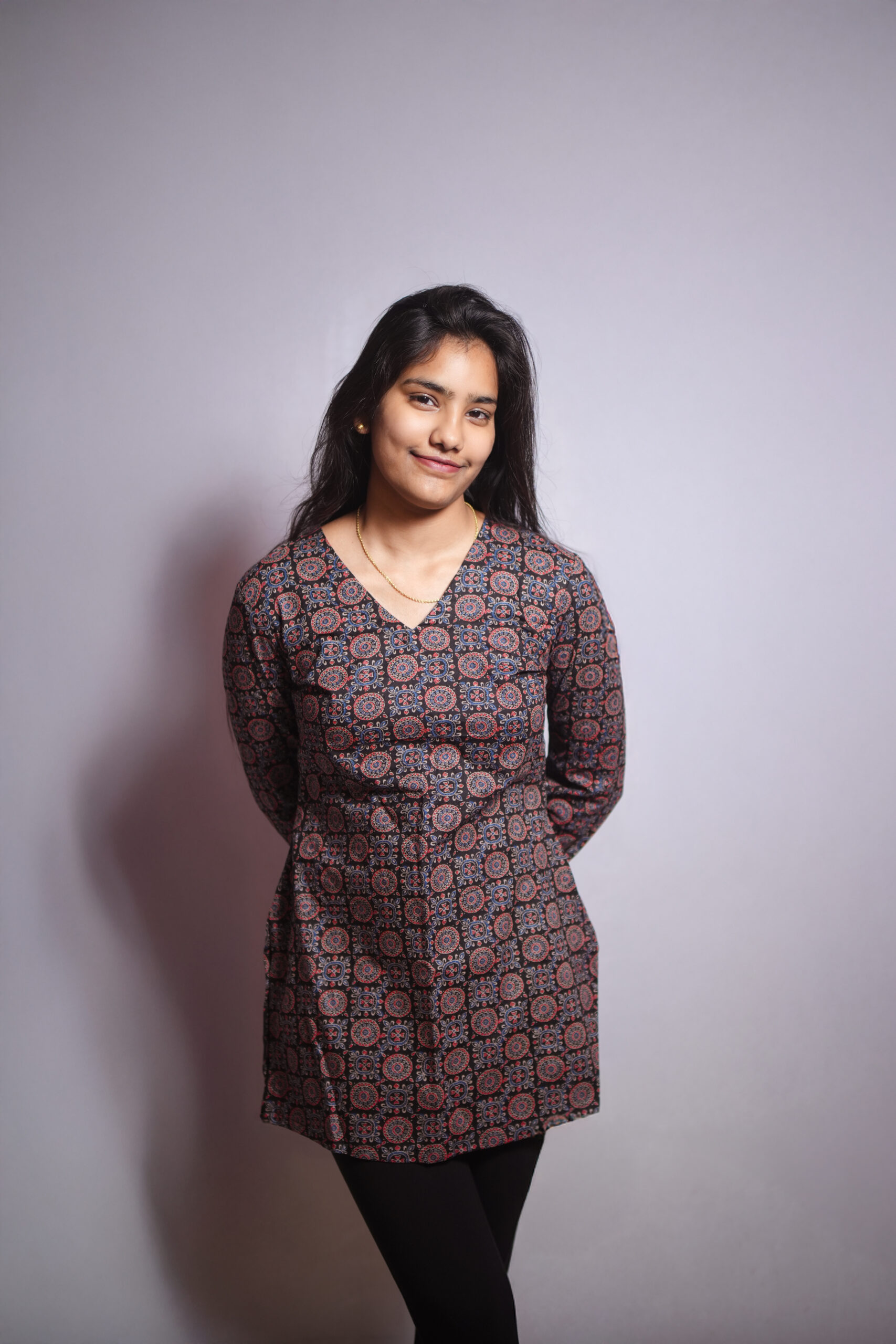 Black Ajrak Short Kurthi Blue Ajrak Short Kurthi - Image 1