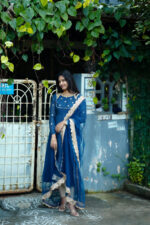 Deep Blue Festive Anrkali