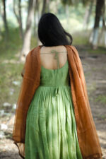 Leaf Green And Brown Anarkali - Image 4