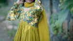 Olive Green Anarkali - Image 4