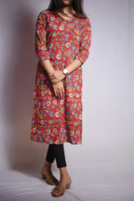 Red Kalmkari Kurthi - Image 3