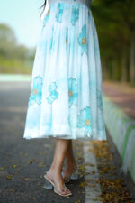 White And Blue Short Frock - Image 4