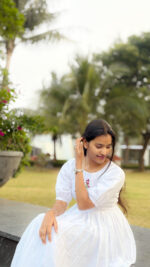 White Chritmas Frock - Image 2