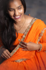 Sunset Orange Anarkali - Image 4