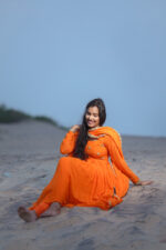 Sunset Orange Anarkali - Image 3